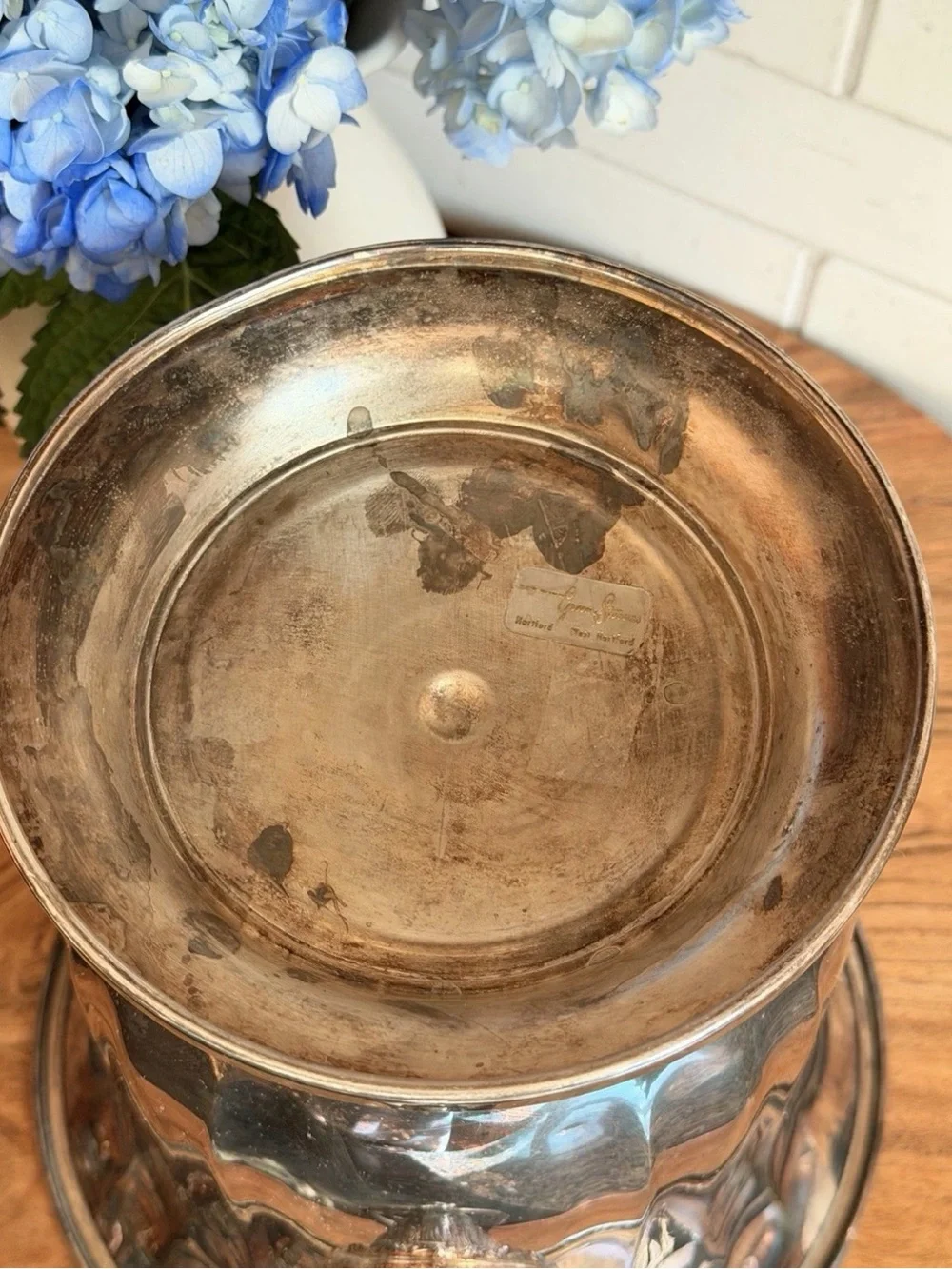 Antique French Empire Silverplate Champagne Chiller Wine Cooler Lion Head
